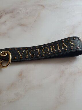 Victoria's Secret Studded Faux Leather Wrist Strap / Key Holder